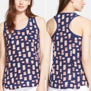 Joie Alicia Macaron Racerback 100% Silk Tank Top